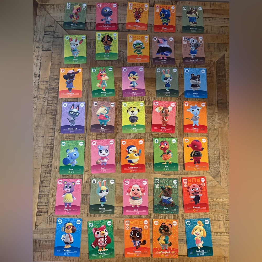Animal Crossing Amiibo Cards lot of 35